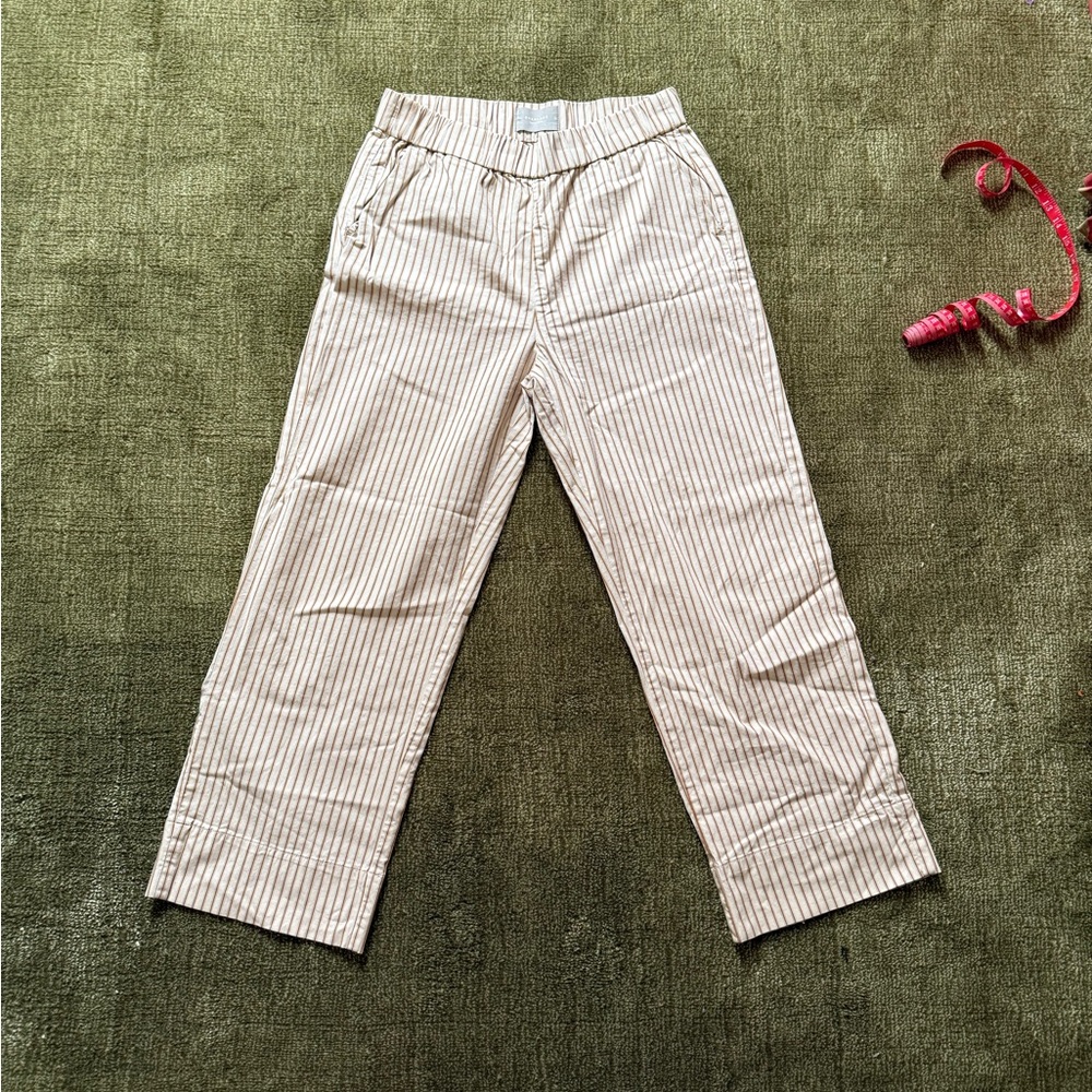 Striped Beige and White Pants